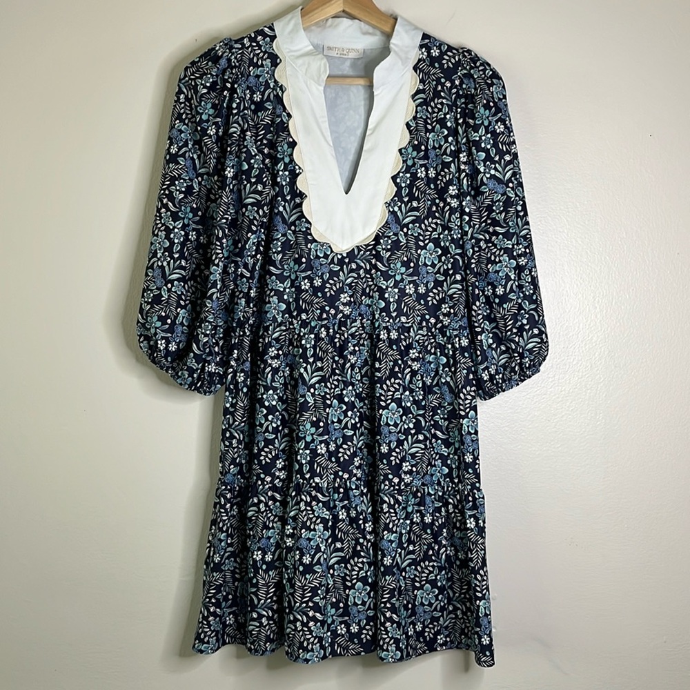 Smith‎ & Quinn Tory Dress Blue Floral Print size XS